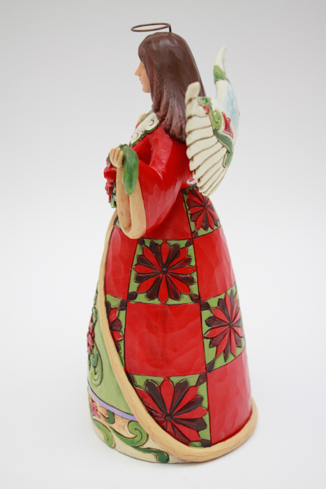 Jim Shore "Christmas Beauty" Angel Poinsettia Figurine