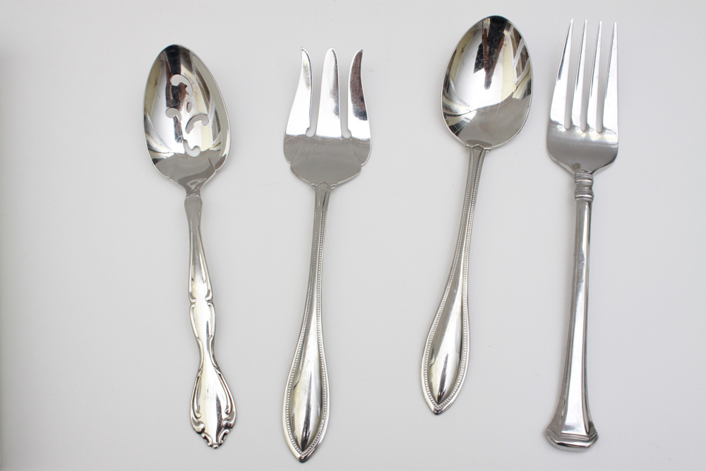 Oneida "Apollonia" Stainless Steel Flatware with Cocktail Picks