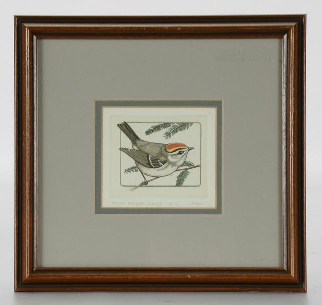 Pair of Lucius DuBose Signed Limited Edition Hand-colored Etchings