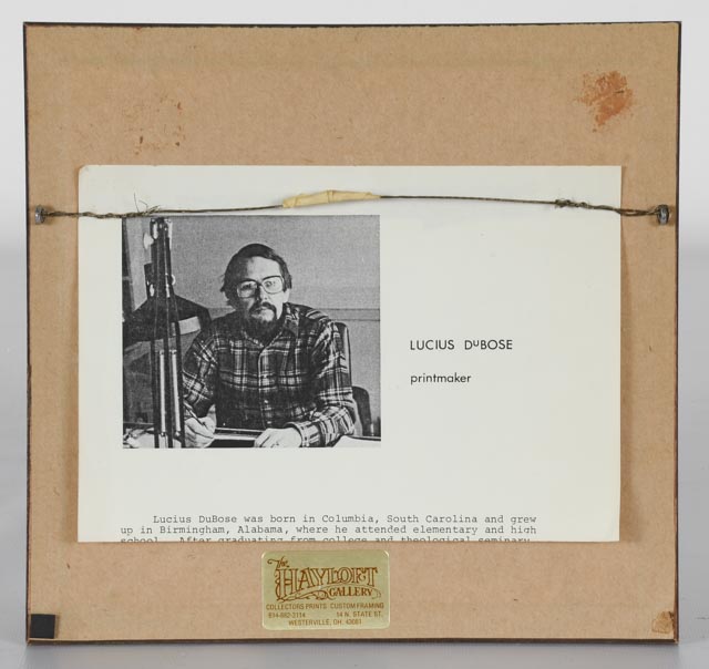 Pair of Lucius DuBose Signed Limited Edition Hand-colored Etchings