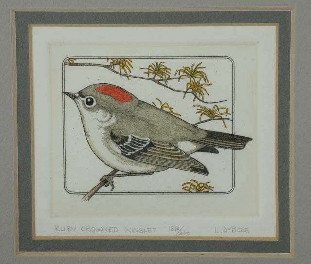 Pair of Lucius DuBose Signed Limited Edition Hand-colored Etchings