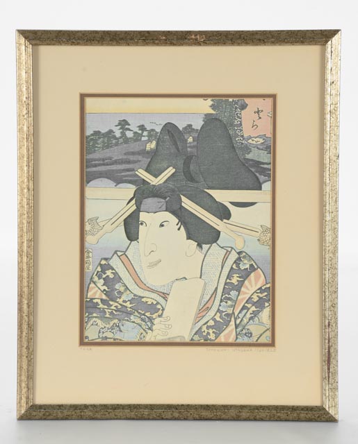 Pair of Offset Lithograph Reproductions of Japanese Woodblocks
