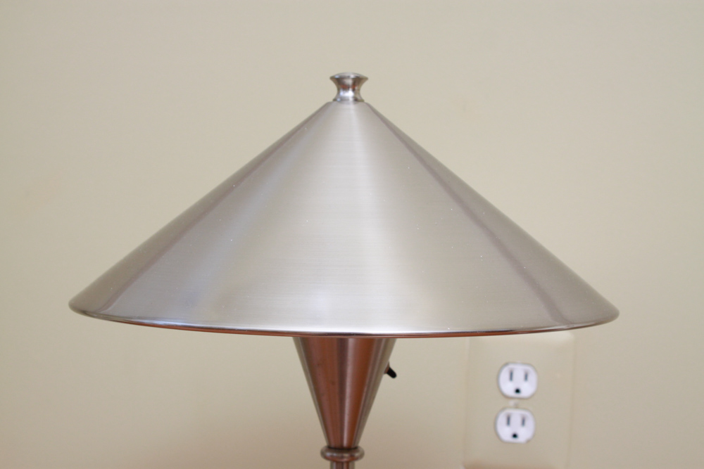 Pair of Brushed Steel Table Lamps