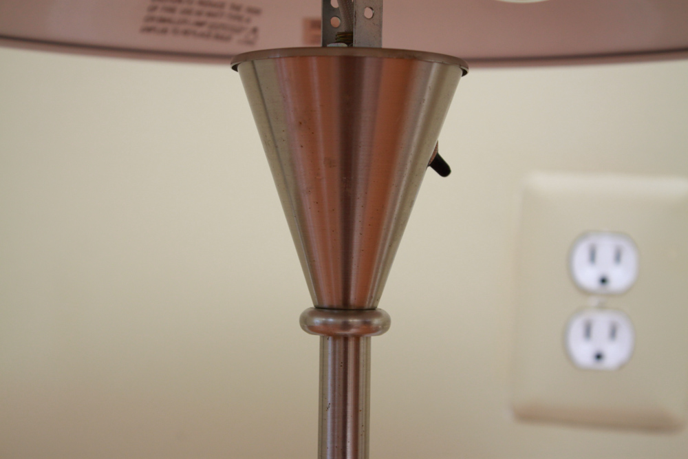 Pair of Brushed Steel Table Lamps