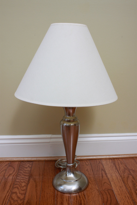 Pair of Brushed Steel Table Lamps