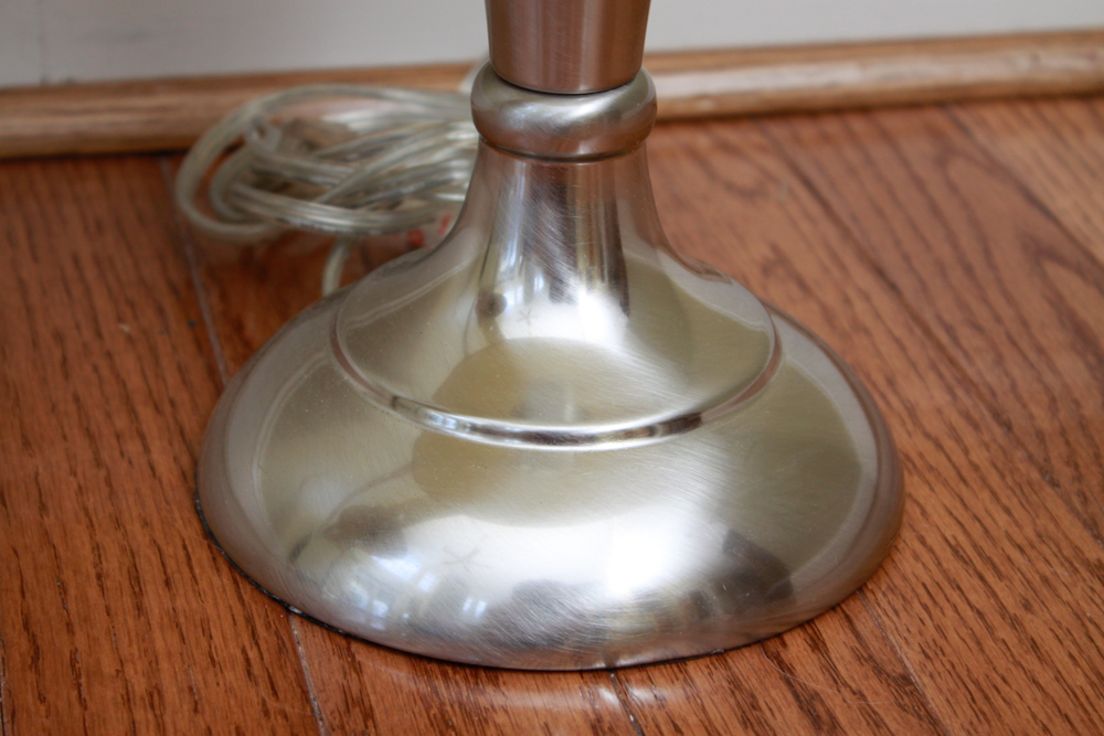 Pair of Brushed Steel Table Lamps