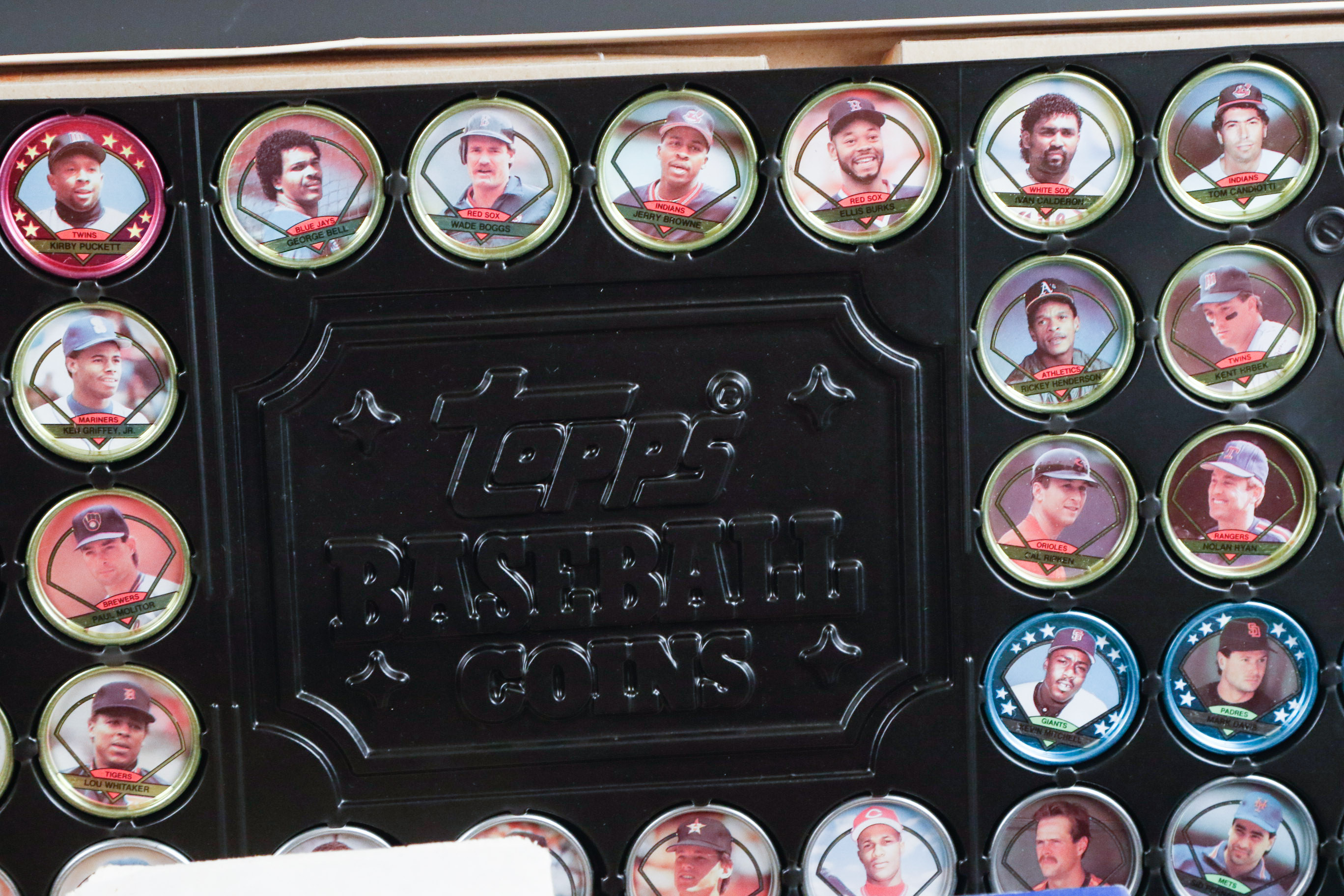 Topps 1990 Baseball Coins Set and Mixed Brand Collection of MLB Trading Cards
