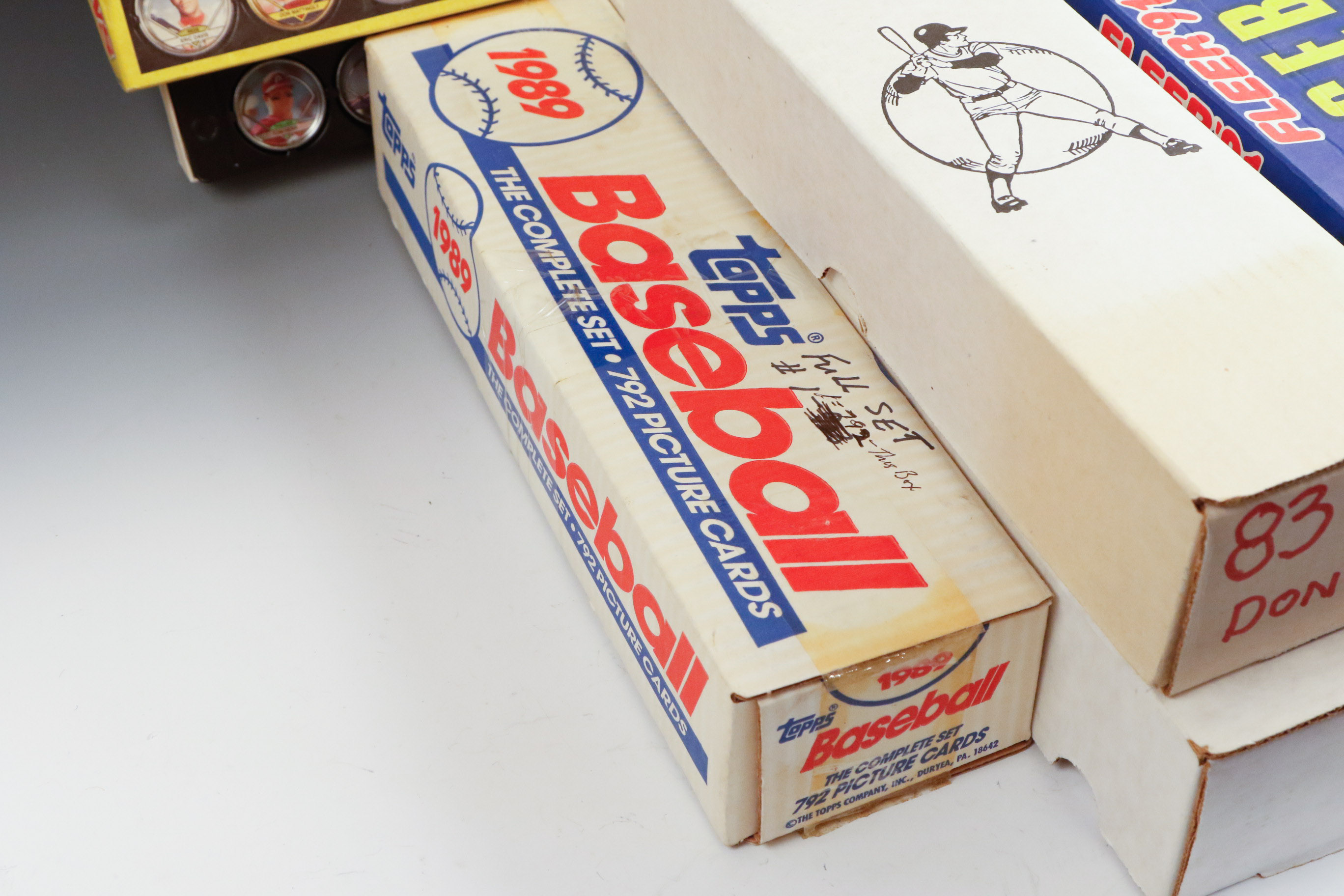 Topps 1990 Baseball Coins Set and Mixed Brand Collection of MLB Trading Cards