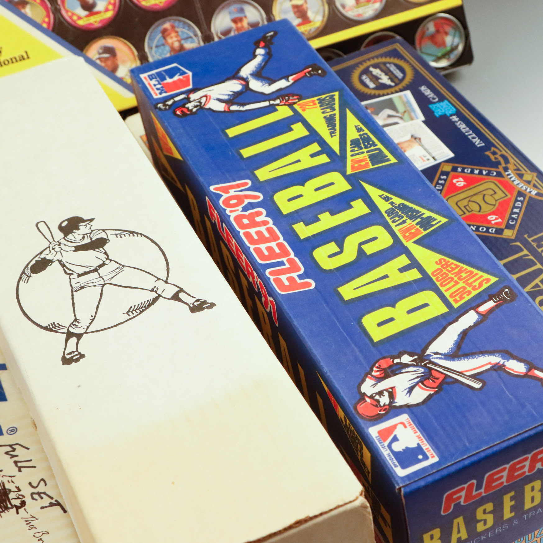 Topps 1990 Baseball Coins Set and Mixed Brand Collection of MLB Trading Cards