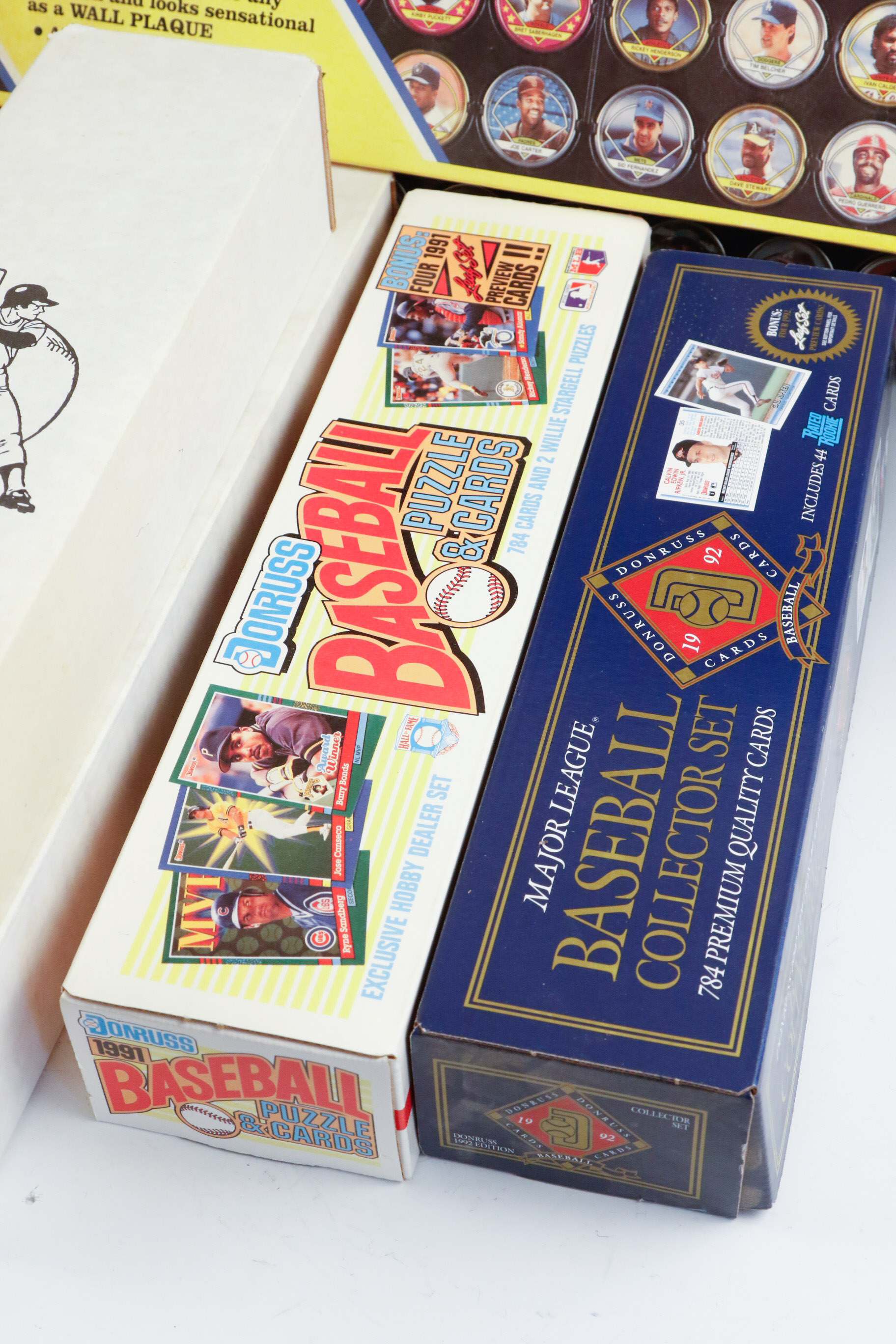 Topps 1990 Baseball Coins Set and Mixed Brand Collection of MLB Trading Cards