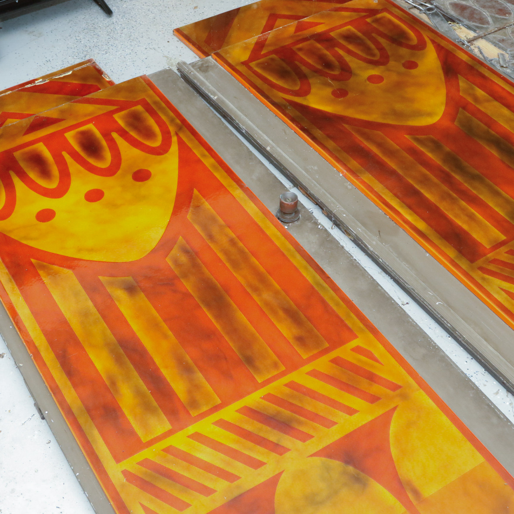 Art Deco Lacquered Doors Salvaged From Downtown Cincinnati Building