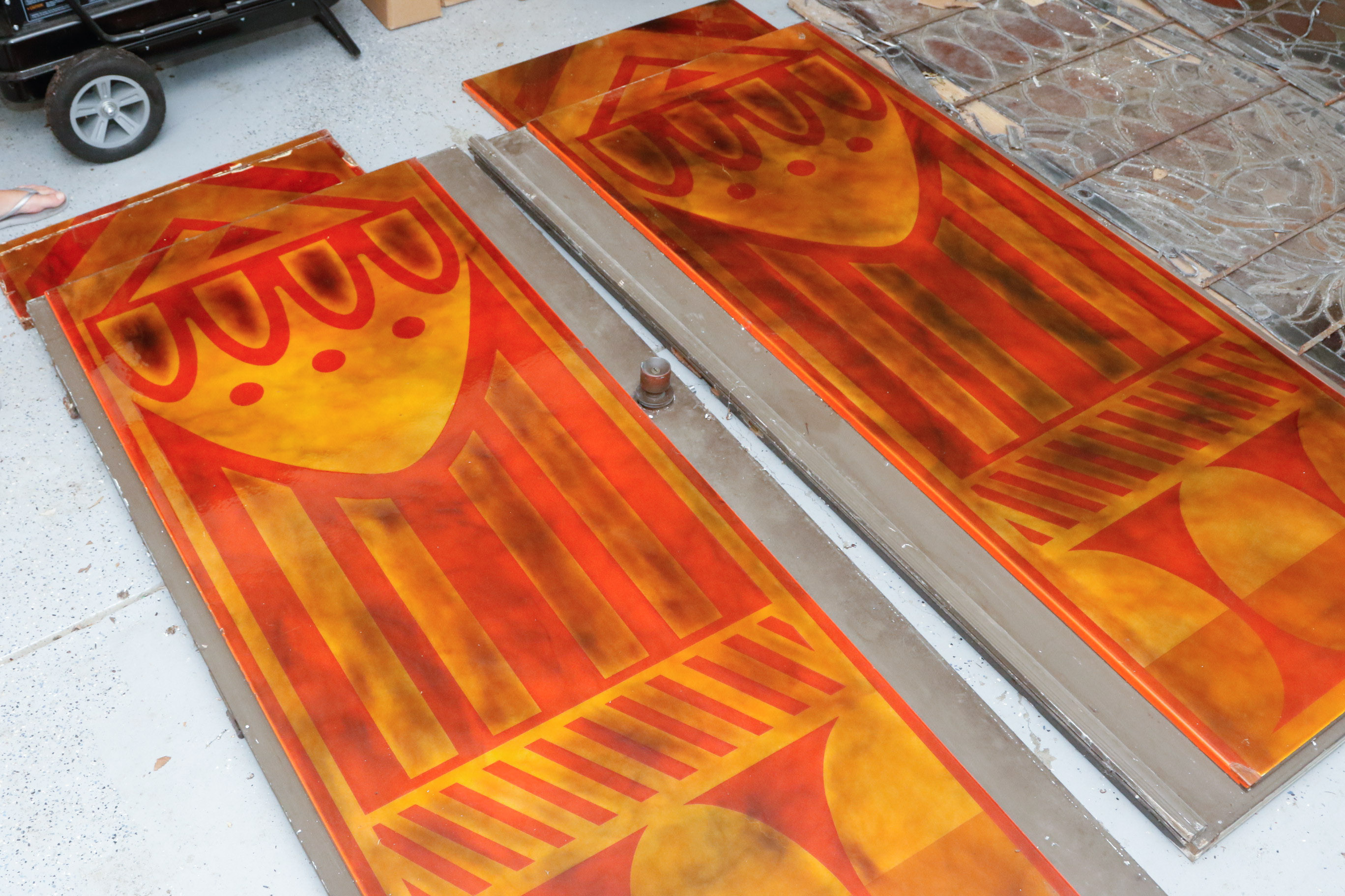 Art Deco Lacquered Doors Salvaged From Downtown Cincinnati Building