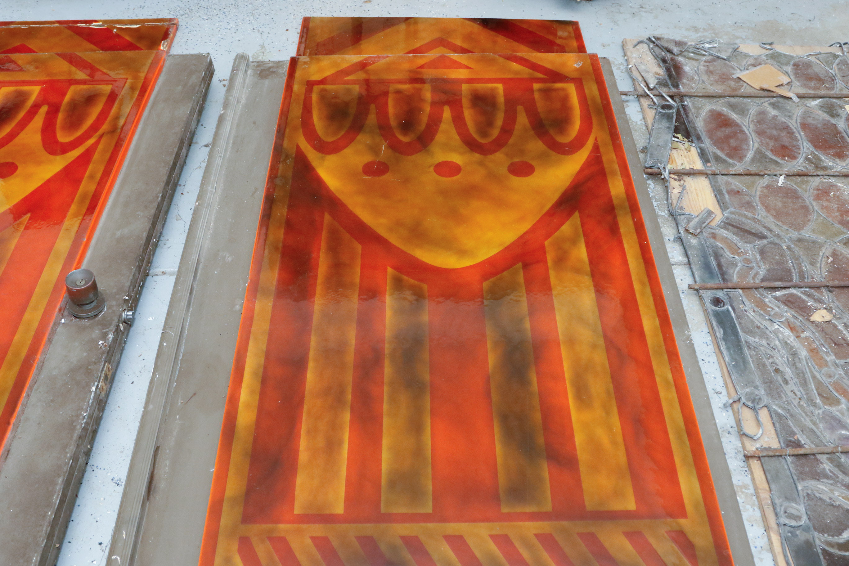 Art Deco Lacquered Doors Salvaged From Downtown Cincinnati Building