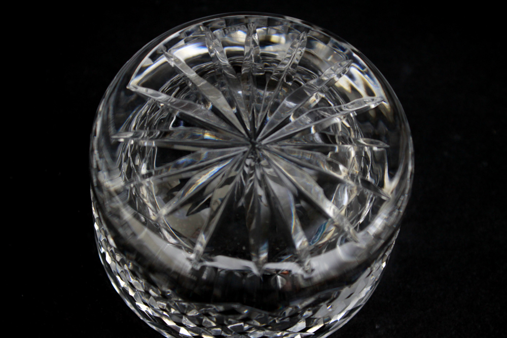 Pair of Tipperary Crystal Sugar Bowls and Spoons