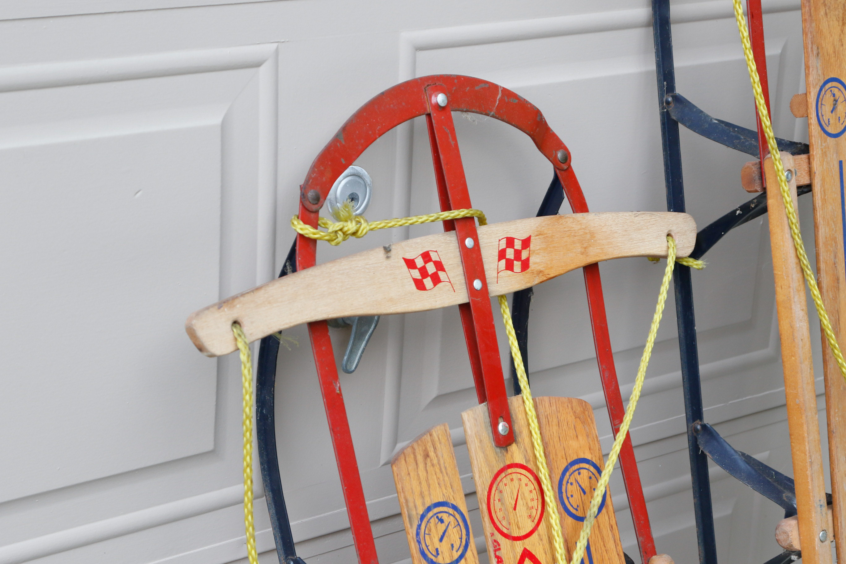 Pair of Champion Eastback Wooden Sleds