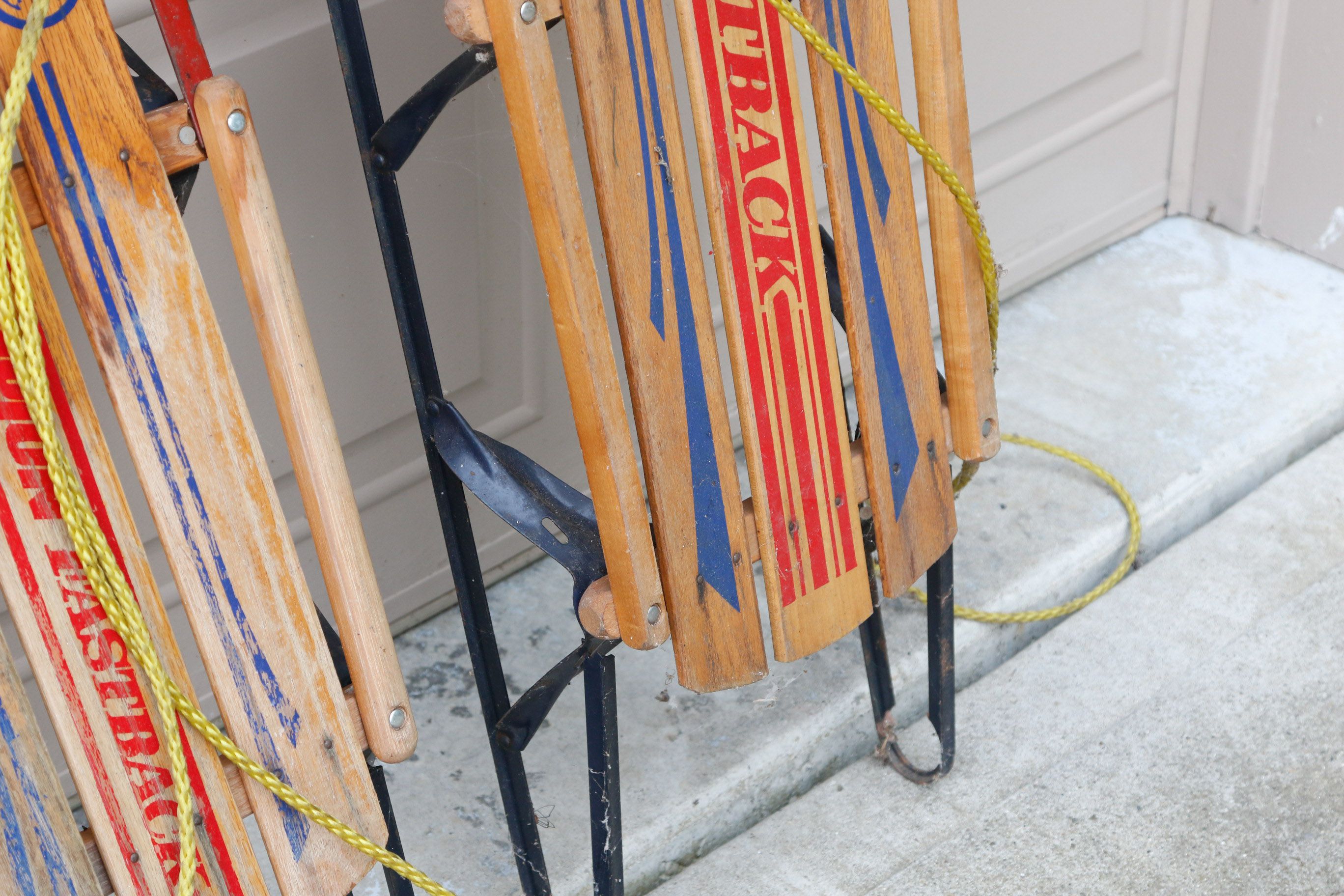 Pair of Champion Eastback Wooden Sleds