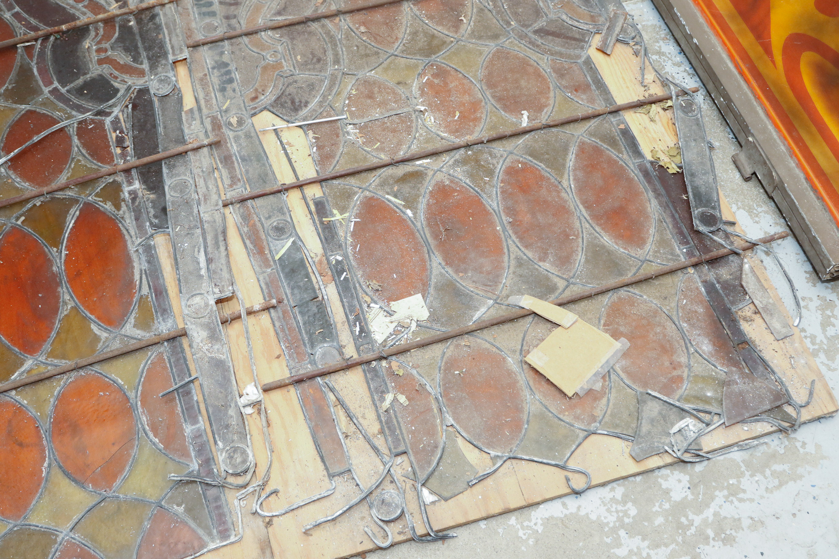 Salvaged Stained Glass Panels from Demolished New Richmond, OH Church