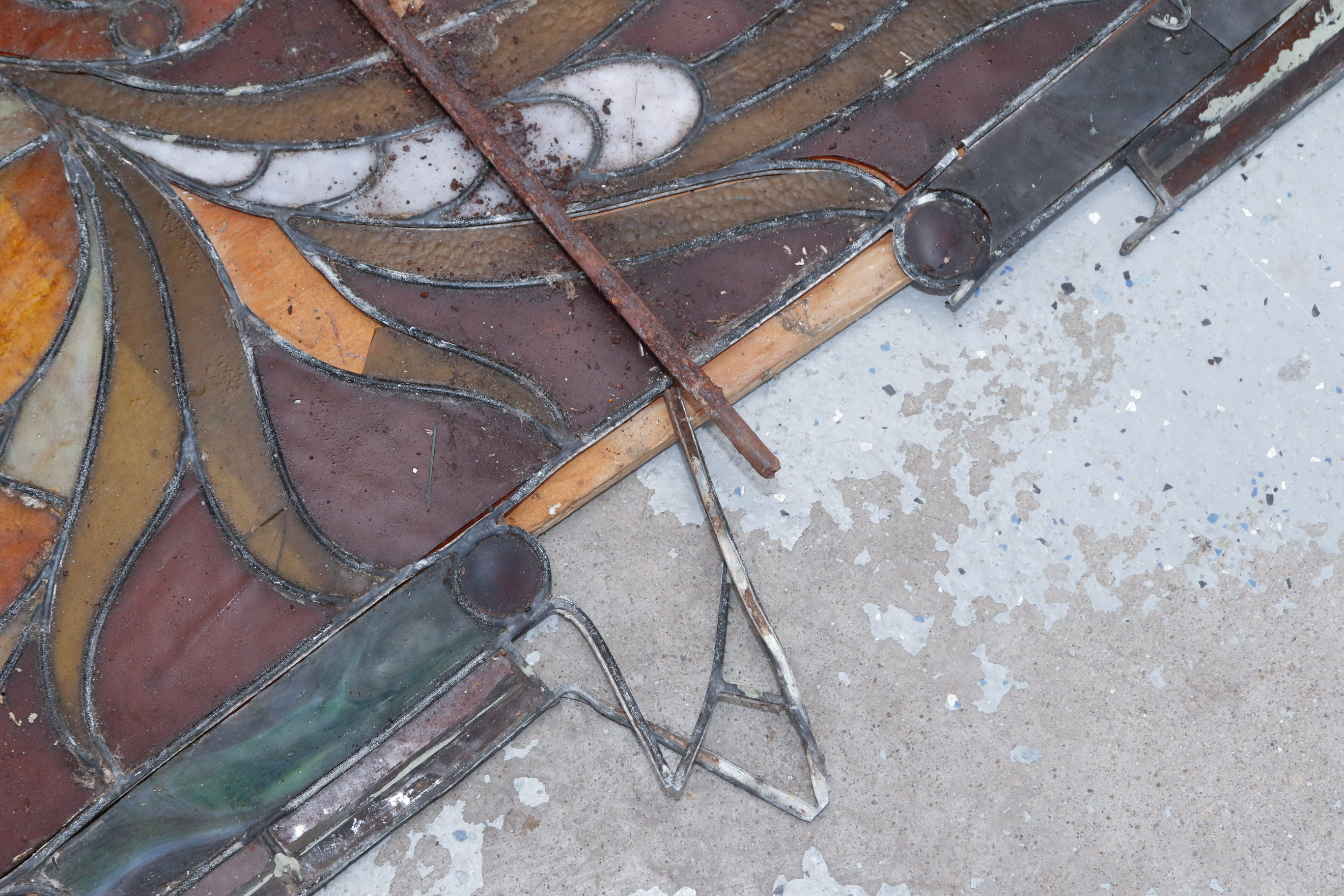 Salvaged Stained Glass Panels from Demolished New Richmond, OH Church