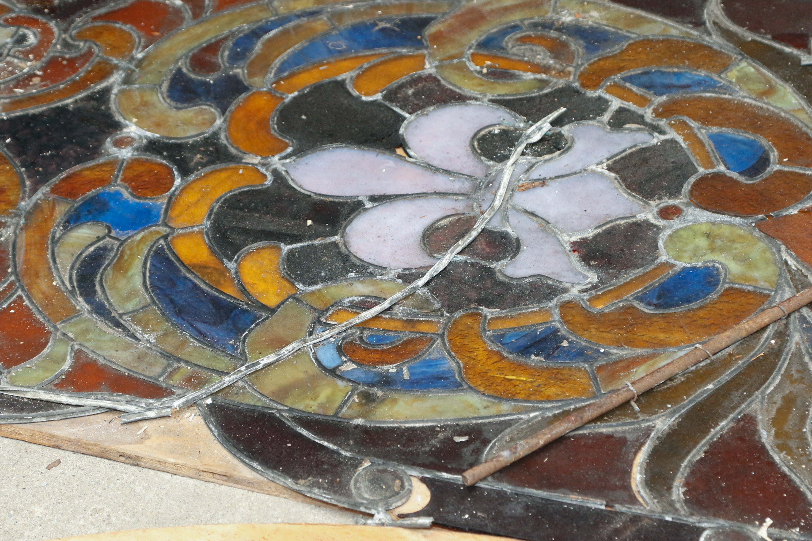 Salvaged Stained Glass Panels from Demolished New Richmond, OH Church