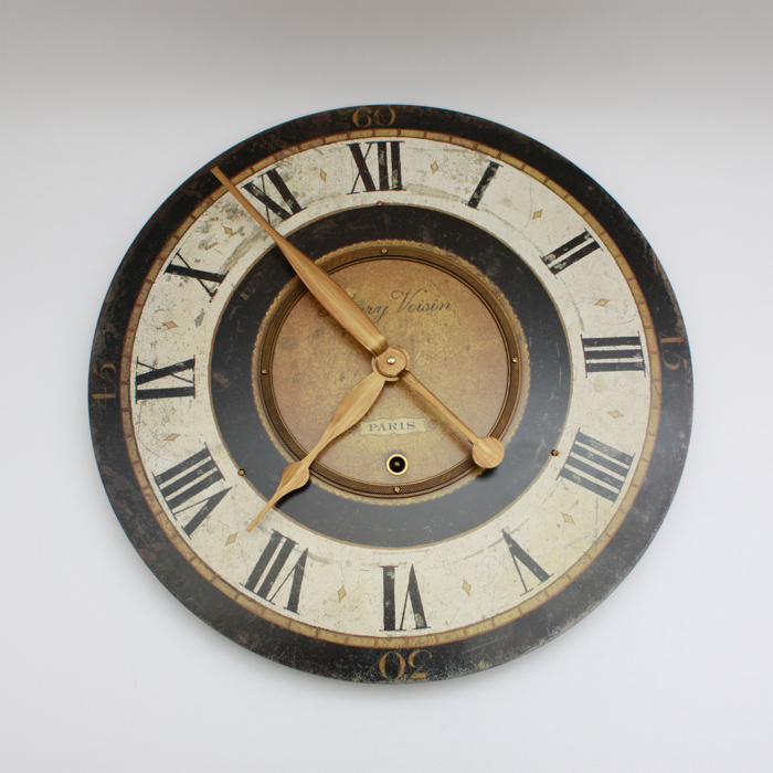 Henry Voisin "Paris" Printed Particle Board Clock