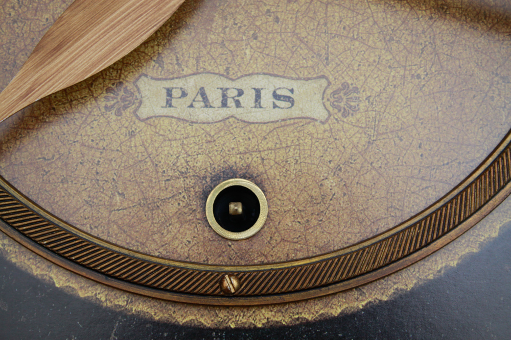 Henry Voisin "Paris" Printed Particle Board Clock