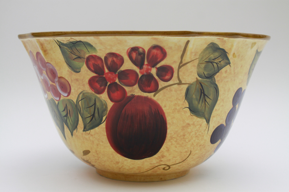 Collection of Certified International Ceramic Platters and Bowl