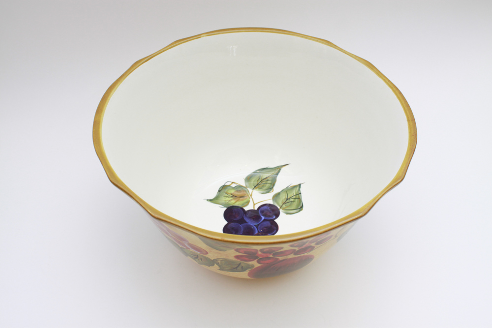 Collection of Certified International Ceramic Platters and Bowl