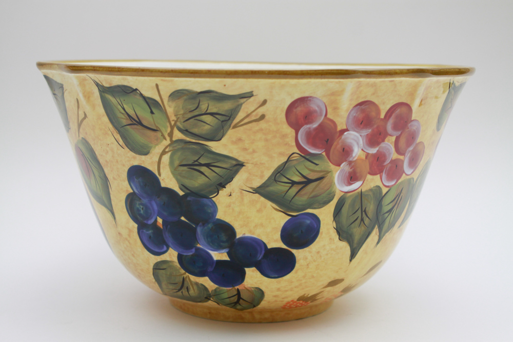 Collection of Certified International Ceramic Platters and Bowl