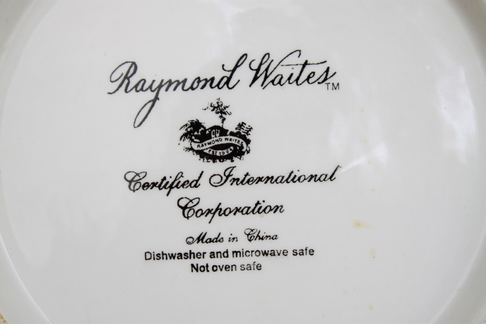 Collection of Certified International Ceramic Platters and Bowl