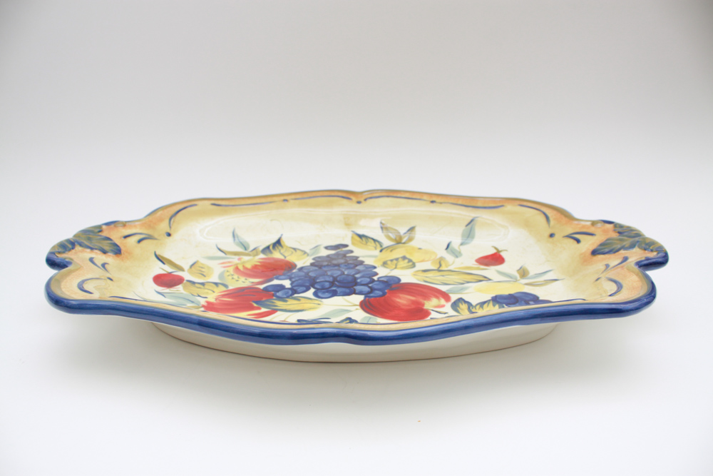 Collection of Certified International Ceramic Platters and Bowl