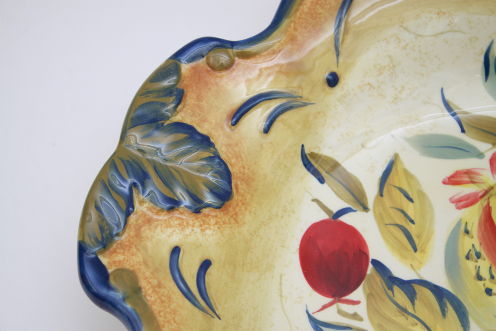 Collection of Certified International Ceramic Platters and Bowl