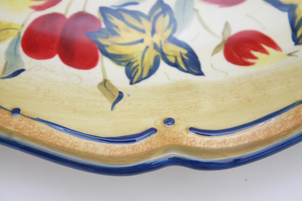 Collection of Certified International Ceramic Platters and Bowl