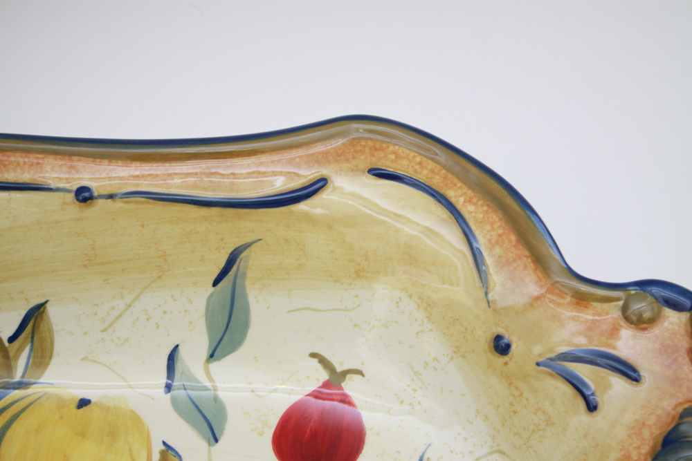 Collection of Certified International Ceramic Platters and Bowl