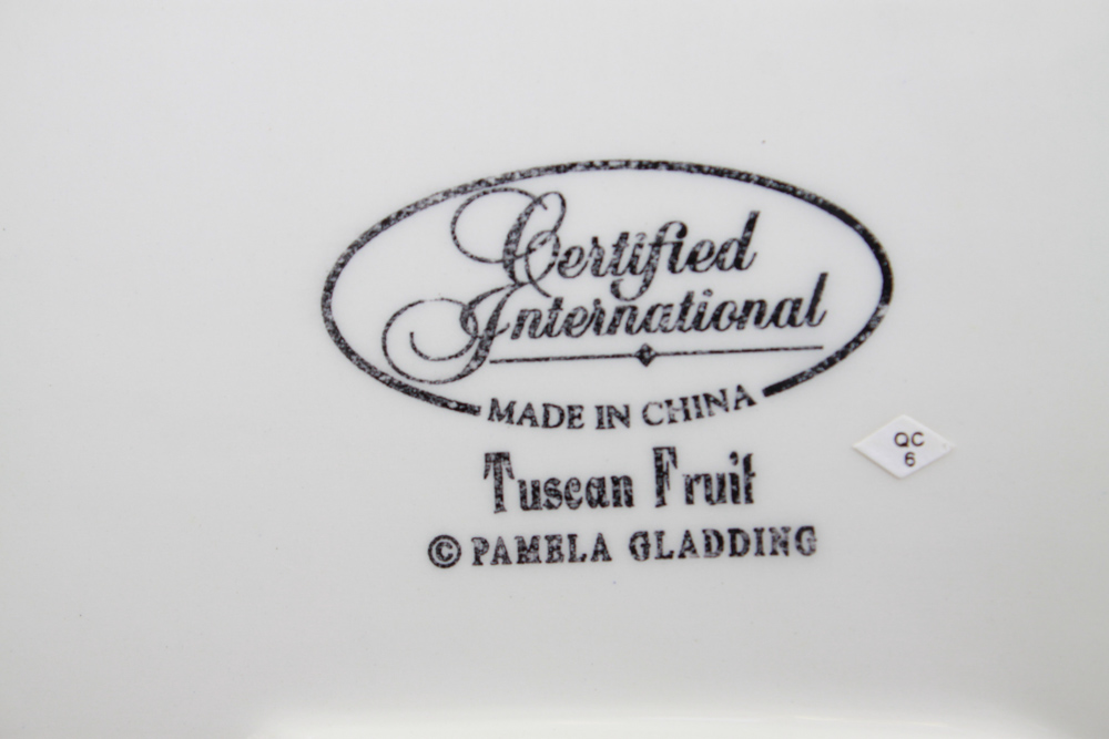 Collection of Certified International Ceramic Platters and Bowl