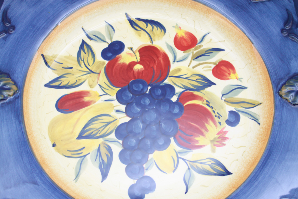 Collection of Certified International Ceramic Platters and Bowl