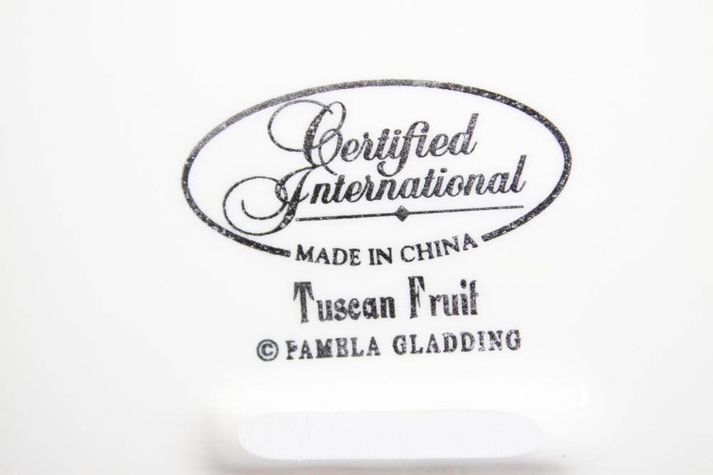 Collection of Certified International Ceramic Platters and Bowl