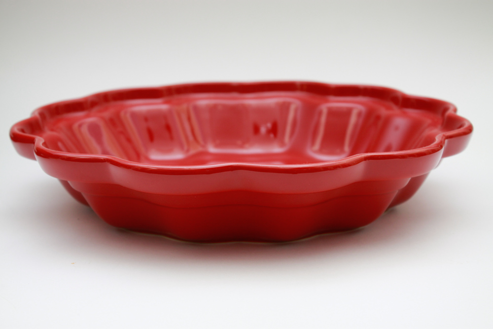 Collection of Colorful Ceramic Bakeware and Plates