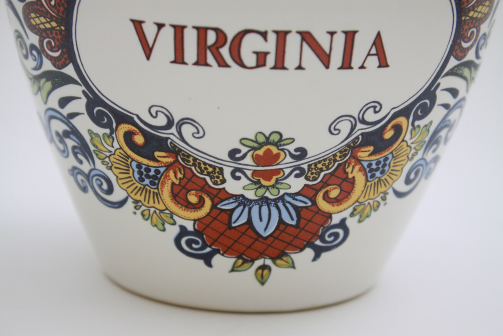 18th Century Style Virginia Delft Tobacco Jar