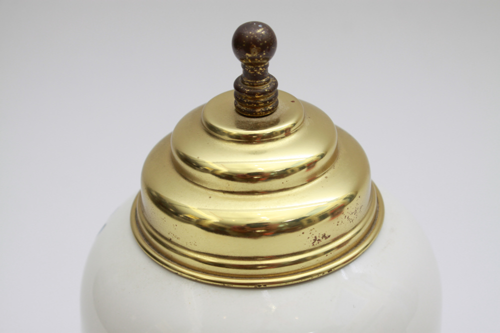 18th Century Style Virginia Delft Tobacco Jar