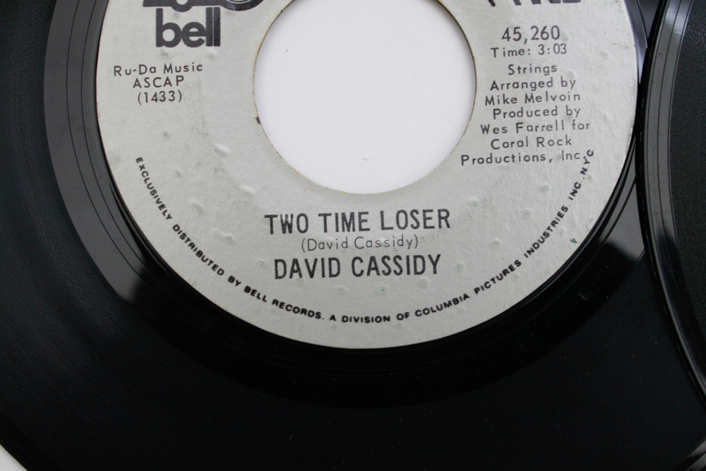 Classic Rock and Pop 45 rpm Records in Vintage Carry Case