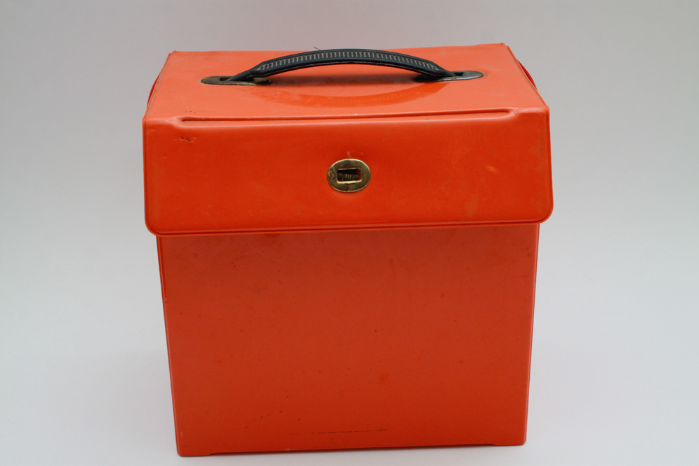 Classic Rock and Pop 45 rpm Records in Vintage Carry Case