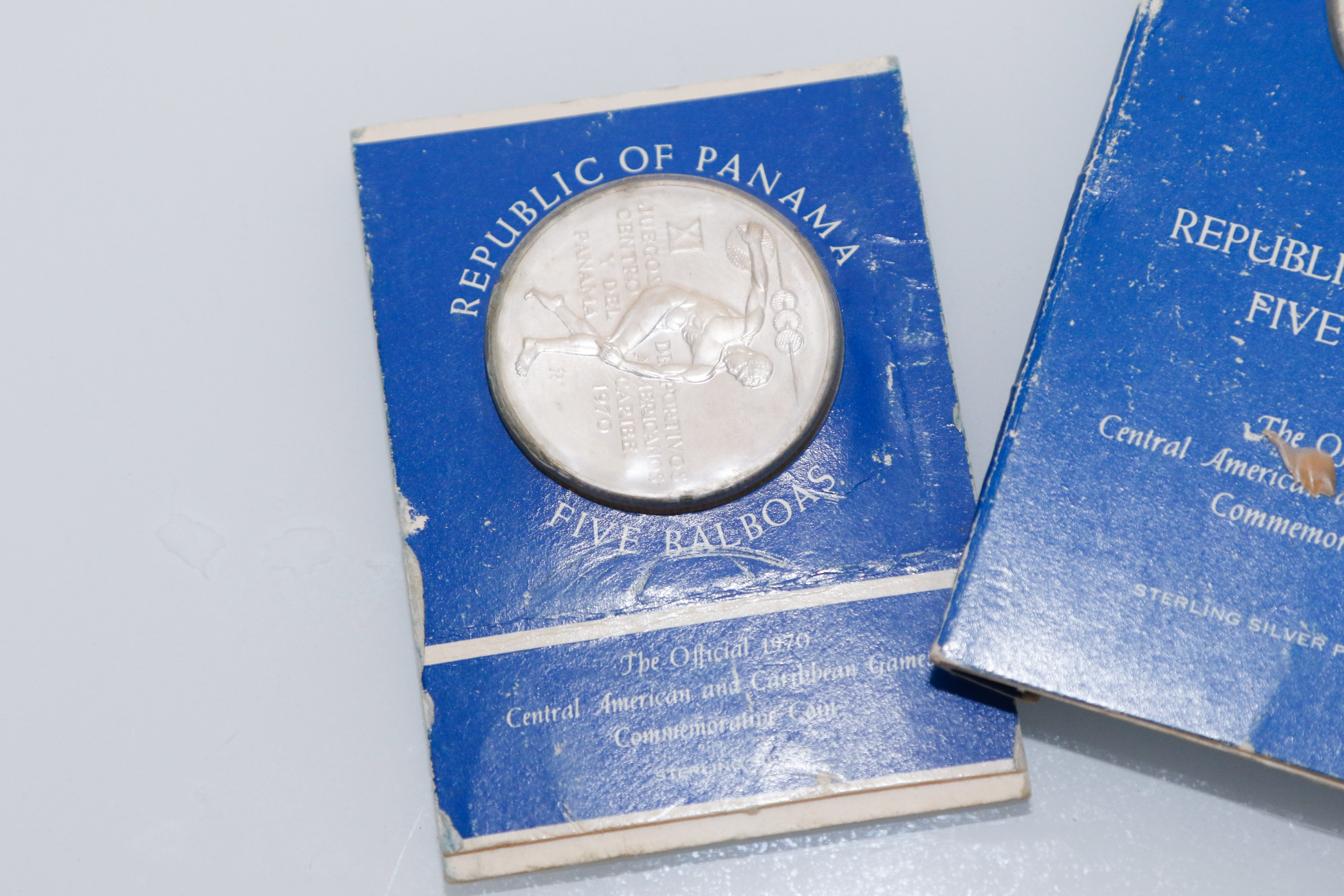 Four 1970 (.925) Silver Republic of Panama Central American and Caribbean Games Commemorative Coins, Inc. Proof