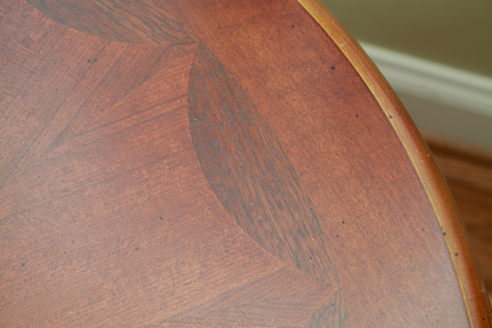 Round Side Table in a Cherry Finish