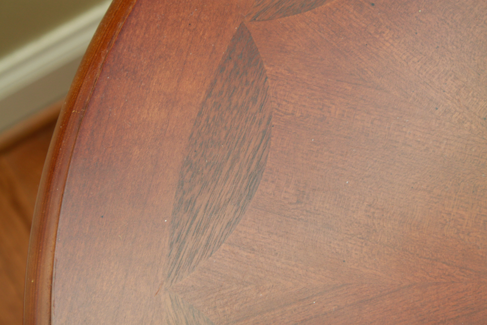 Round Side Table in a Cherry Finish