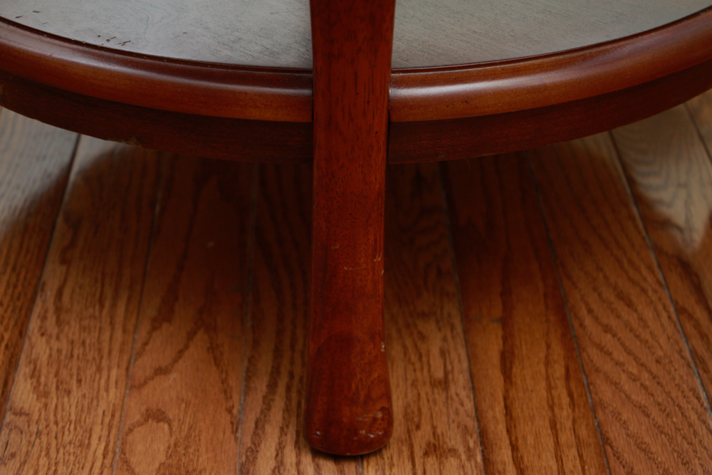 Round Side Table in a Cherry Finish