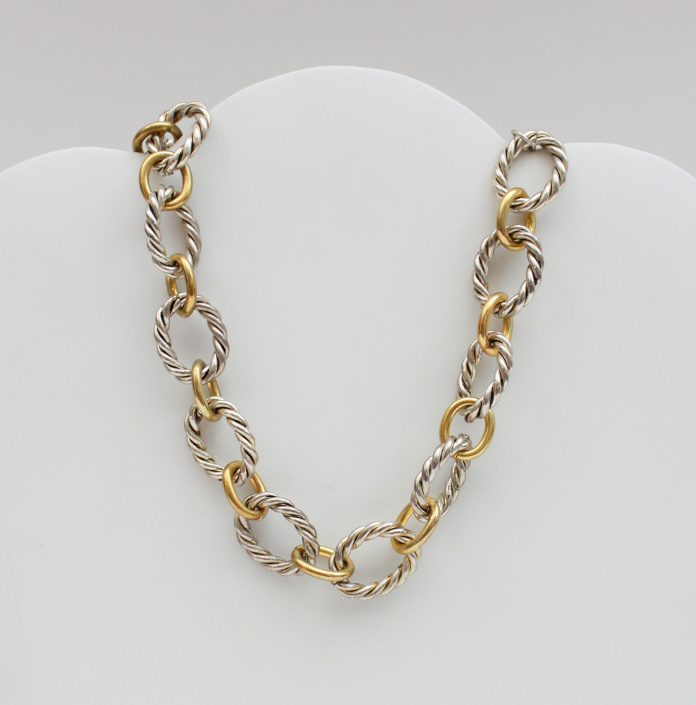 Silver with Gold Two Tone Costume Jewelry