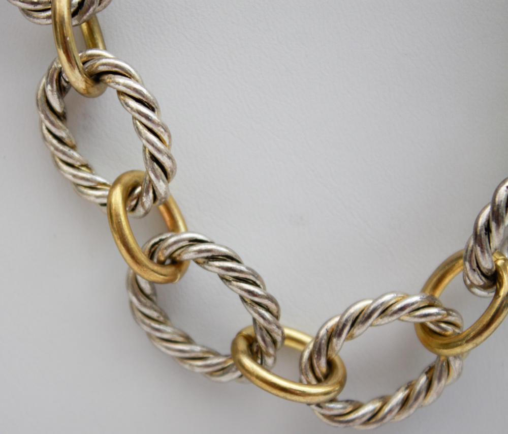 Silver with Gold Two Tone Costume Jewelry