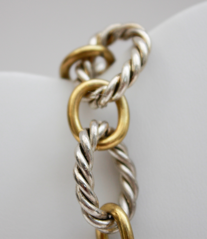 Silver with Gold Two Tone Costume Jewelry