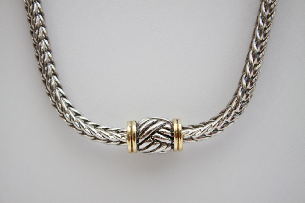 Silver with Gold Two Tone Costume Jewelry