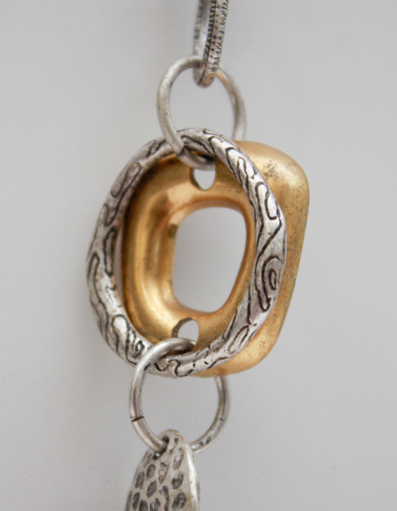 Silver with Gold Two Tone Costume Jewelry